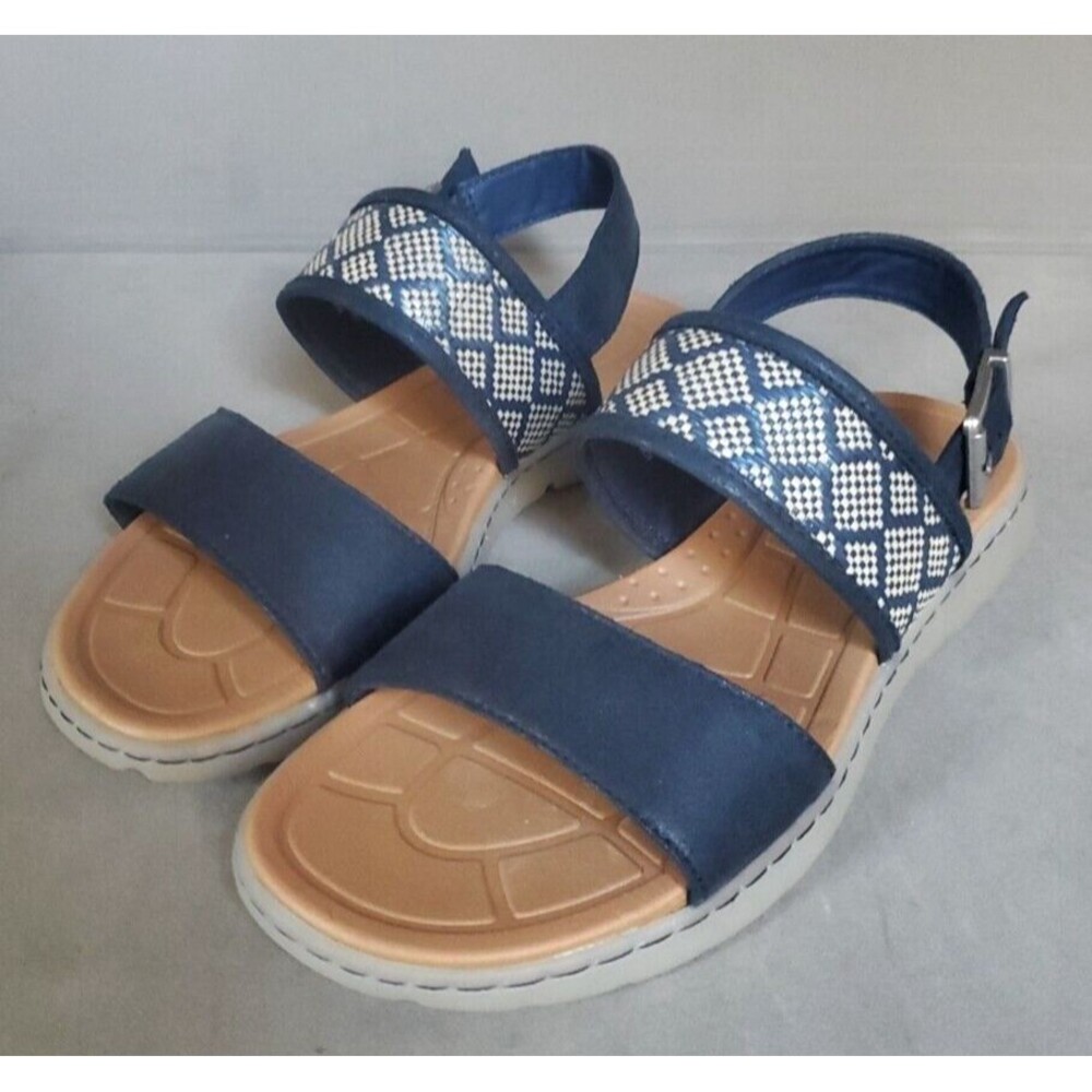 BOC Jorunn Navy Blue Strappy Fabric Upper Slingback Sandals Size 9M - Picture 1 of 12